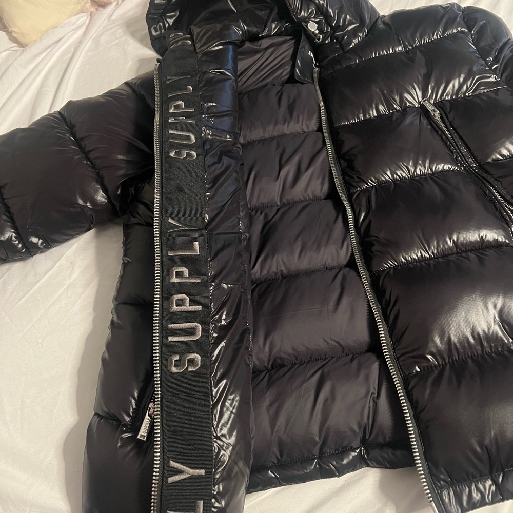 Black Puffer Jacket - Picture 3 of 4